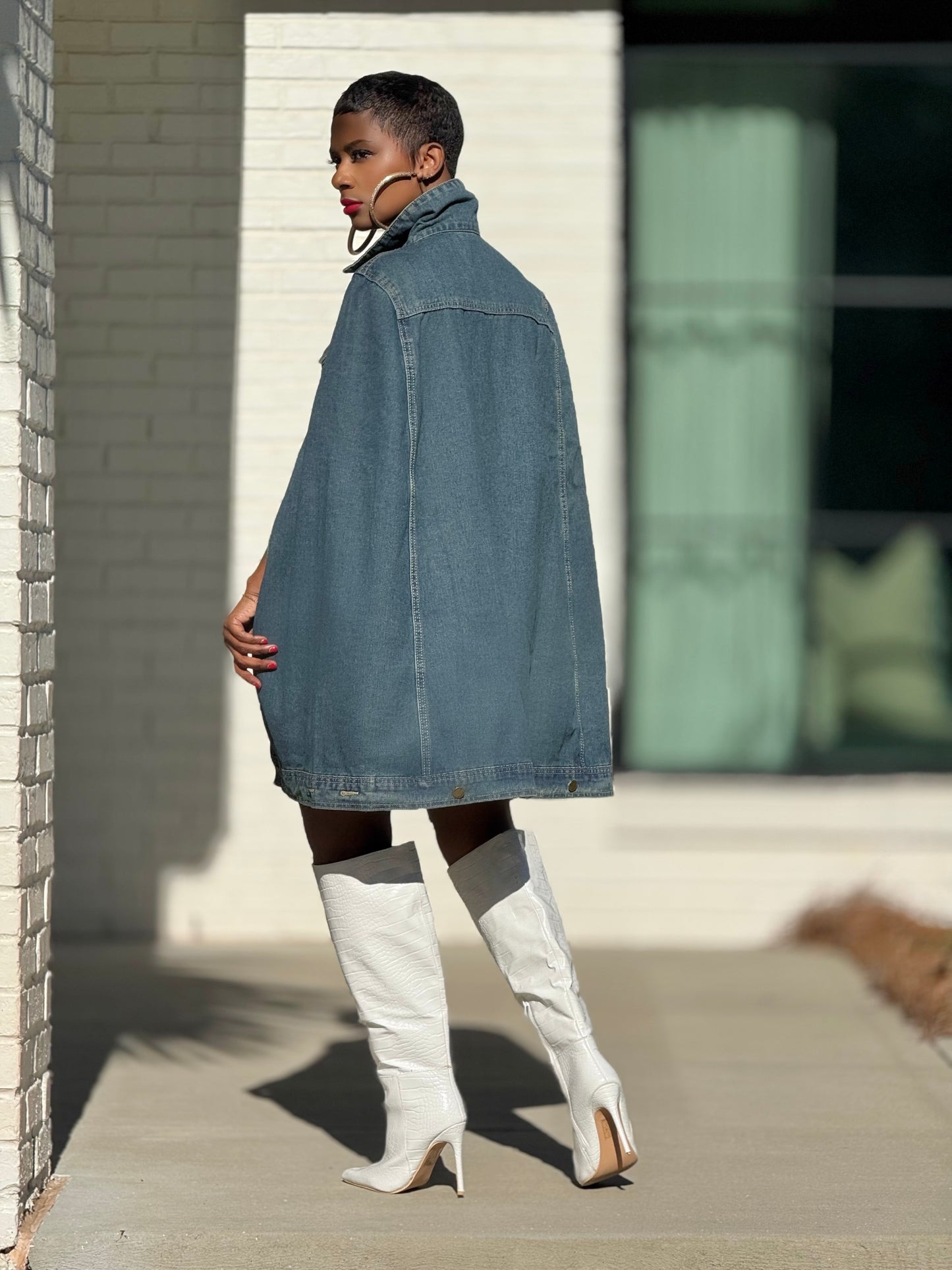 Denim Shawl (One size up to 14) | Review Description & Policies