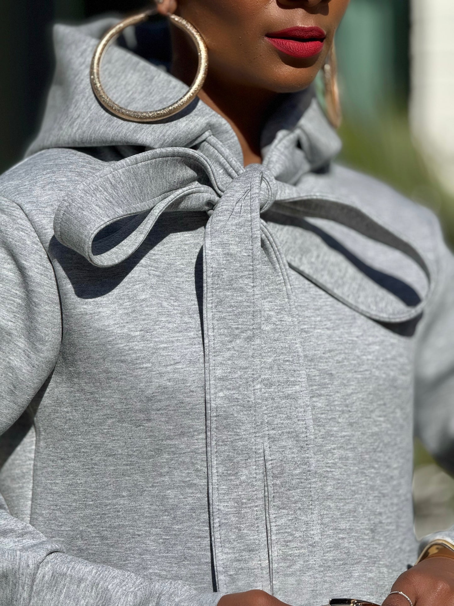 Grey BOW Sweatshirt