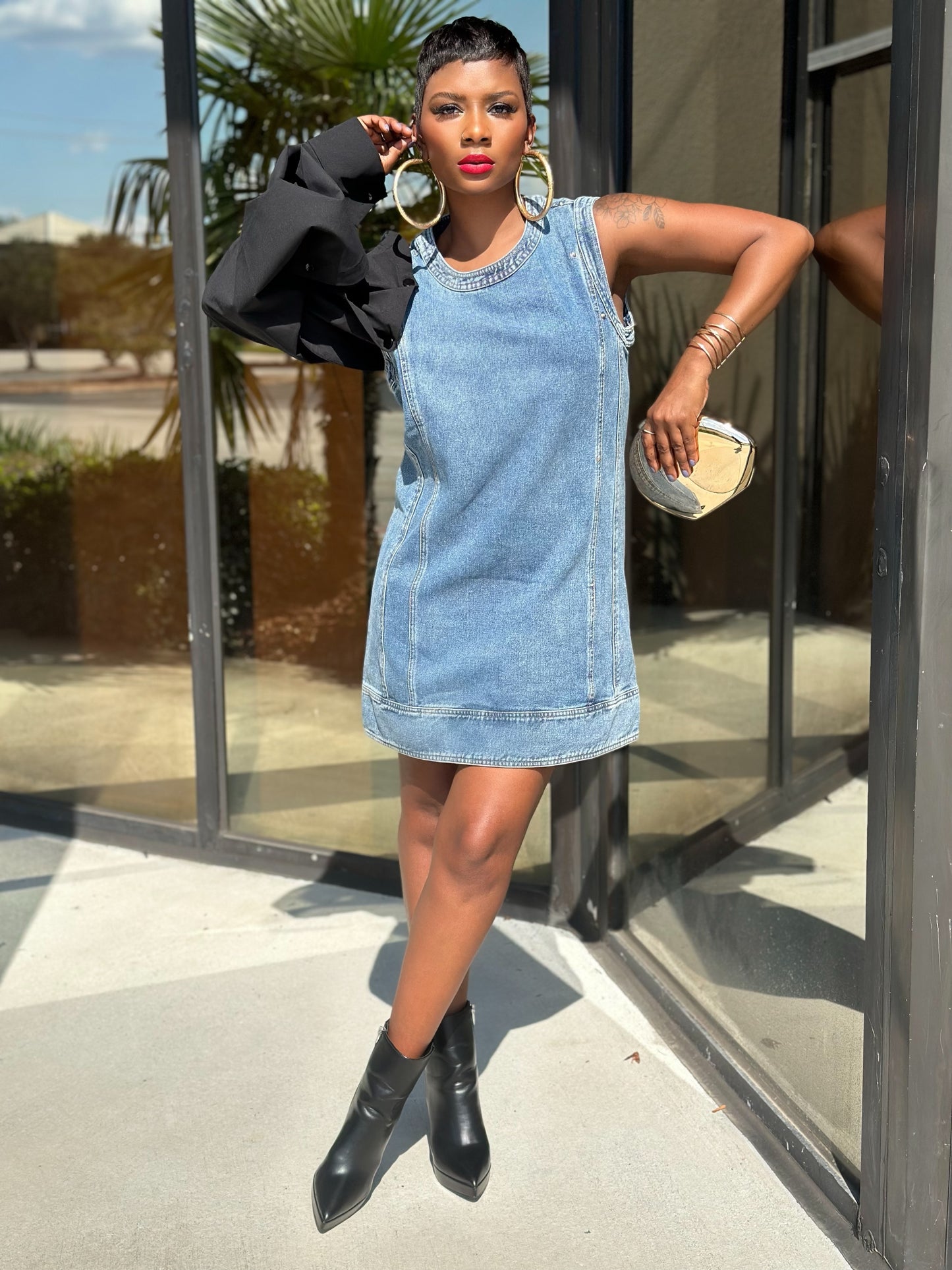 Multi Denim Dress