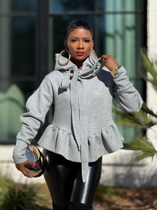 Grey BOW Sweatshirt